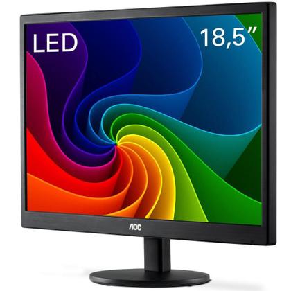 Imagem de Monitor LED 18.5" AOC Widescreen HD E970SWHNL HDMI VGA 5ms Preto Bivolt