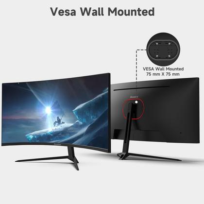 Imagem de Monitor memzuoix Curvo Ultra Wide QHD de 34" 1440p 165 Hz