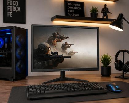 Imagem de Monitor Para Computador 19 Polegadas Preto Office Barato com HDMI e VGA