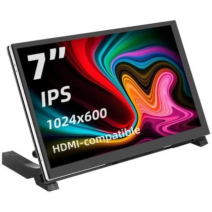 Imagem de Monitor Portátil De 7 Polegadas Com Tela Touch IPS Para Raspberry Pi 5 4B 3B+ Laptop PC Com