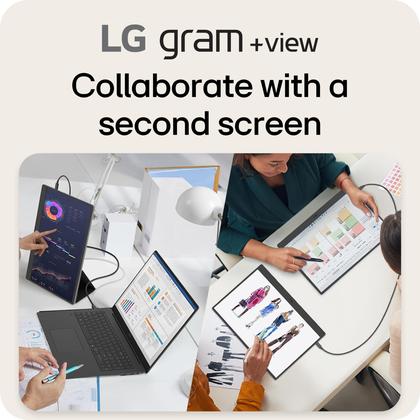 Monitor portátil LG gram +View WQXG de 17 polegadas 2560x1600