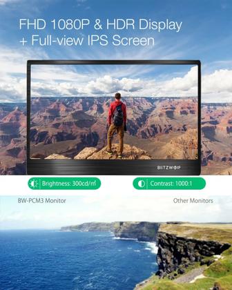 Imagem de Monitor Portátil Touch Screen de 15,6 polegadas FULL HD - BlitzWolf