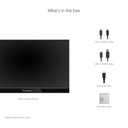 Imagem de Monitor portátil ViewSonic VG1655 15,6" 1080p USB-C 60W