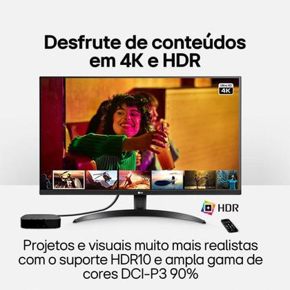 Imagem de Monitor Profissional LG 32", 4K, 60Hz, 4ms, VA, FreeSync, HDR10, Som Integrado - 32UR500-B