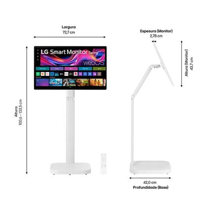 Imagem de Monitor Smart LG 32", 4K, Touch, IPS, WebOS, ThinQ Home, Air Play, Screen Share, Bluetooth - 32U889SA