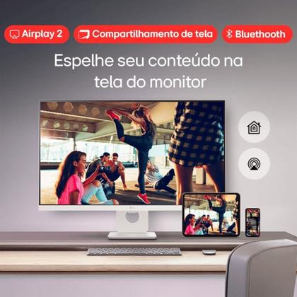 Imagem de Monitor Smart LG MyView 32", 4K, IPS, WebOs, ThinQ, Apple AirPlay, Som Integrado - 32SR73U-W