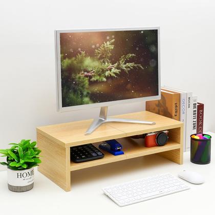 Imagem de Monitor Stand Riser TEAMIX 2 Tiers Desktop Maple de 20 polegadas