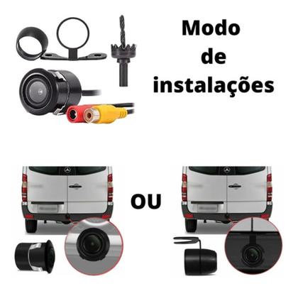 Imagem de Monitor Tela 4.3 Lcd Van + Câmera De Ré E Cabo Adicional 10m