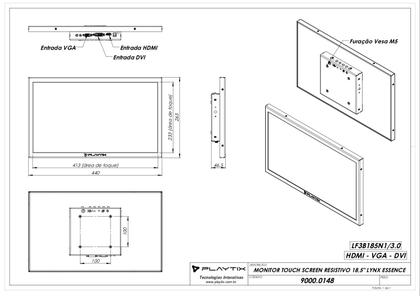Imagem de Monitor touch screen resistivo 18.5" lynx essence