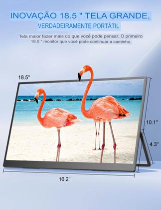 Imagem de Monitor UPERFECT 18,5" Polegadas IPS LCD 120Hz 1080p FHD HDR Tela do computador portátil HDM