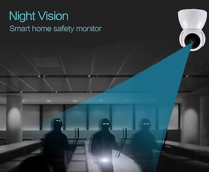 Imagem de Monitores de bebê câmera wi-fi câmera interna sem fio inteligente monitor de bebê câmeras de vigilância de rastreamento automático 720p