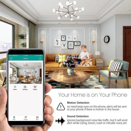 Imagem de Monitores de bebê wi-fi câmera doméstica câmera interna sem fio câmera de segurança ip monitor de bebê com câmeras