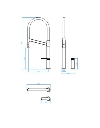 Imagem de Monocomando Mesa Cozinha Bica Alta Colore Deca Black Matte e Preto 2289.BL.MT.PT