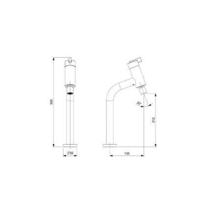 Imagem de Monocomando Para Cozinha De Mesa Bica Alta Singles One Cromado Roca