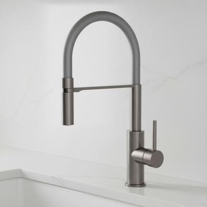 Imagem de Monocomando para Cozinha de Mesa Bica Flexivel - Suporte arco c/ Ima - Grey V-10645-291-QS WJ-2245-DB-CZ