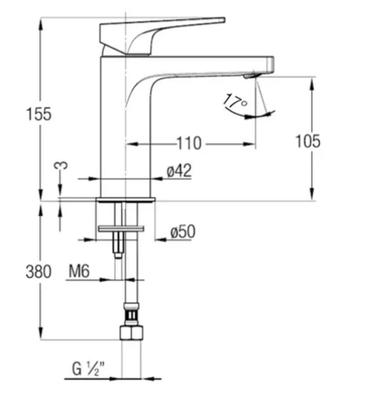 Imagem de Monocomando Para Lavatorio De Mesa Bica Baixa Misano Cromado - INCEPA