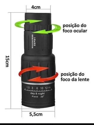 Imagem de Monoculo 8km Profissional Luneta Aumento Até 30x - ZEN