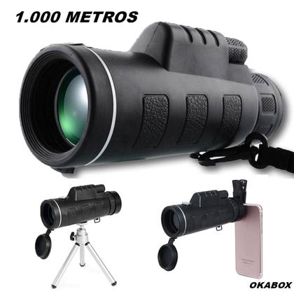 Imagem de monóculo binóculos telescópio monocular suporte celular - 10X40 Luneta 9500 Metros