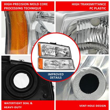 Imagem de Montagem de faróis ADCARLIGHTS para Chevy Silverado 03-06