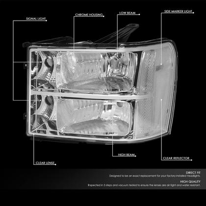Imagem de Montagem do farol DNA MOTORING compatível com GMC Sierra