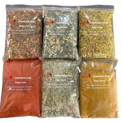 Imagem de Monte seu kit tempero com 1kg 100g cada 10 Unidades Muito Mais Tempero