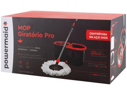 Imagem de Mop 13l Giratório PRO Aço Inox Powermaid Limpeza Casa