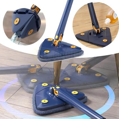 Imagem de Mop 360 Triangular Giratório Esfregão De Limpeza Ajustável