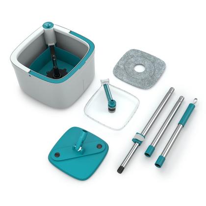 Imagem de Mop Agua Limpa Giratório 360 Esfregão Microfibra Balde Flash Limp MOP0648