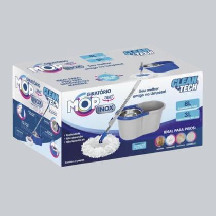 Imagem de Mop Balde Esfregão Giratório Com Alça Sortido CLEAN TECH