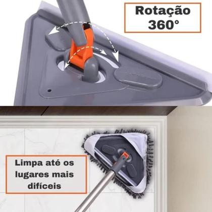 Imagem de Mop De Limpeza Triângulos Ajustável 360 Graus Rotativo