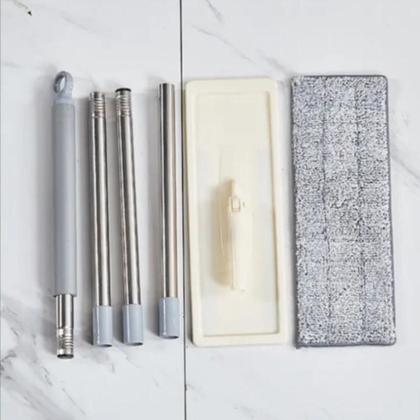 Imagem de Mop Duplo Rodo Magico Vassoura Flat Balde Limpeza Piso Multiuso Esfregao Vertical Lava Seca Refil