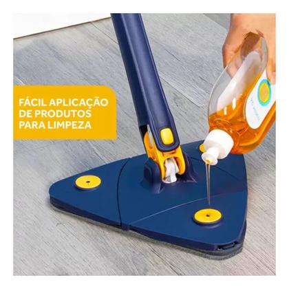 Imagem de Mop Esfregão Triangular Giratório 360 Rodo Mágico Ajustável Cor Verde