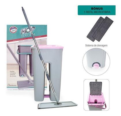 Imagem de Mop Flat Multiuso Wash Slim Vertical + 1 Refil Extra