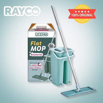 Imagem de Mop Flat Rodo Magico Esfregão Balde Fit Lava E Seca Com Refil Rayco