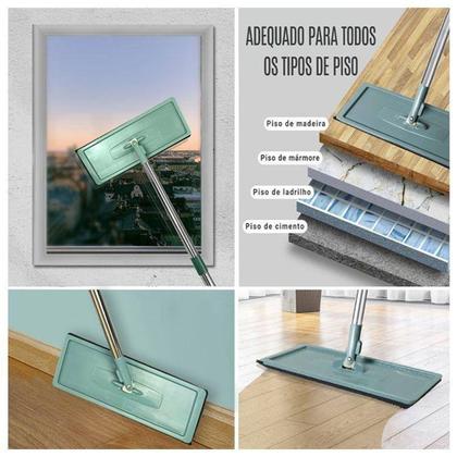 Imagem de Mop Flat Rodo Magico Esfregão Limpeza Balde Fit Multiuso