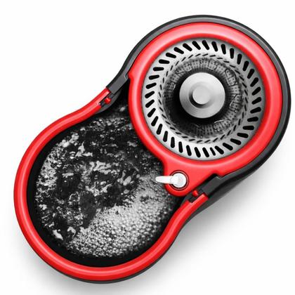 Imagem de Mop Giratório 13L Inox 360 Rodinhas Centrífuga Duplo Puxador