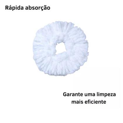 Imagem de Mop Giratório 360 Esfregão Mágico Cabo Aço Inox Retrátil Balde Spin Centrifuga 12 Litros - RelobraZ