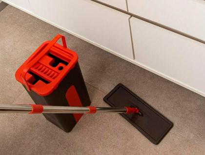 Imagem de Mop Giratório Cabo Extensível Esfregão Lava Seca Balde Rodo Limpeza De Pisos Vidros Janelas Multiuso