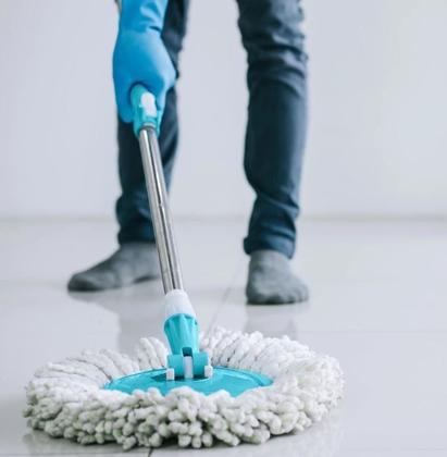 Imagem de Mop Giratório Com Balde 8L Centrifuga Inox Esfregão Mágico