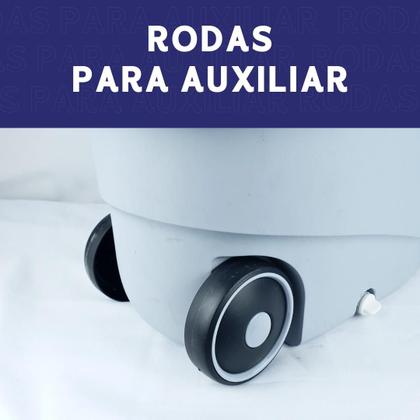 Imagem de Mop Giratório Com Cesto Em Inox Cinza - Cabo 150cm - Completo - Nybc