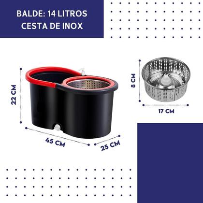 Imagem de Mop Giratorio Com Cesto Em Inox - Nybc
