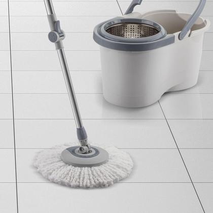 Imagem de Mop Giratório Menalux com Cesto Inox e Refil Extra de Microfibra Electrolux