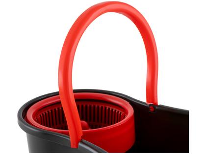 Imagem de Mop Giratório Powermaid Preto e Vermelho