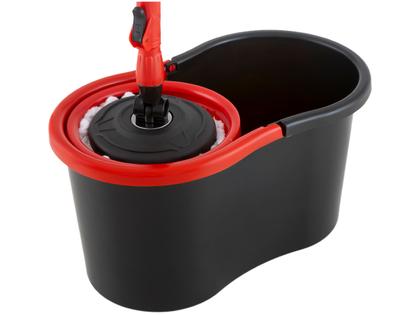 Imagem de Mop Giratório Powermaid Preto e Vermelho