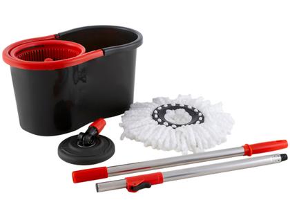 Imagem de Mop Giratório Powermaid Preto e Vermelho