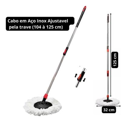 Imagem de  Mop Giratorio Pro Rodo Magico Esfregão Balde Centrifugador