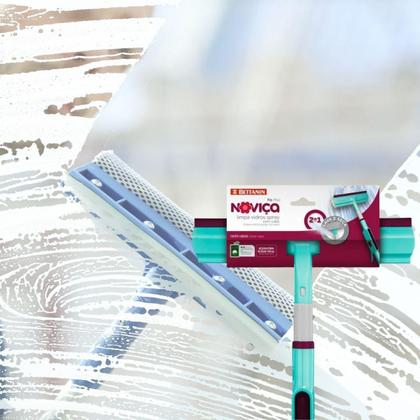 Imagem de Mop Limpa Vidros Spray 2 Em 1 Com Cabo - Lava E Seca Noviça