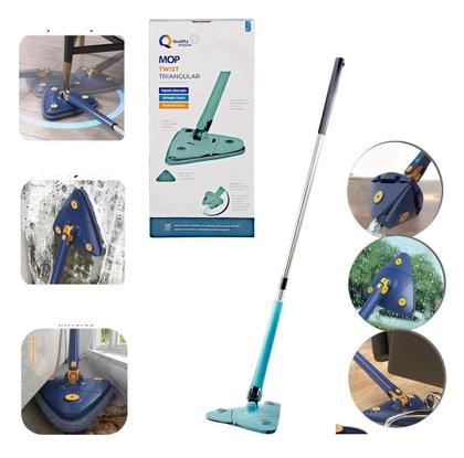 Imagem de Mop Limpeza Pesada Triângulo Ajustável Giratório 360