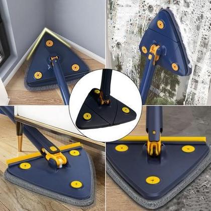 Imagem de Mop Limpeza Triangulo Ajustável Giratório 360 3 Refil