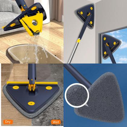 Imagem de Mop Limpeza Triângulos 360 Graus Rotativo Esfregão Com Refil